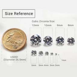 100pcs 3.25mm-12mm Round Loose Cubic Zirconia Stone 5A CZ Stones Synthetic Gems Zircon For Jewelry Making