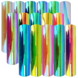CHEONET VINYL --- Permanent Self Adhesive Vinyl Holographic Rainbow Gradient Indoor For Crafts Expressions Decal Sticker DIY