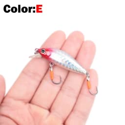 1pcs 4.5cm 3.g Fishing Lure Quality Mini Minnow Lure 3D Eyes Plastic Hard Bait Pesca Artificial Wobblers Crankbait Fishing Baait