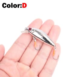 1pcs 4.5cm 3.g Fishing Lure Quality Mini Minnow Lure 3D Eyes Plastic Hard Bait Pesca Artificial Wobblers Crankbait Fishing Baait