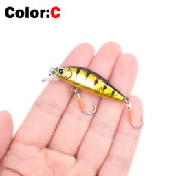 1pcs 4.5cm 3.g Fishing Lure Quality Mini Minnow Lure 3D Eyes Plastic Hard Bait Pesca Artificial Wobblers Crankbait Fishing Baait