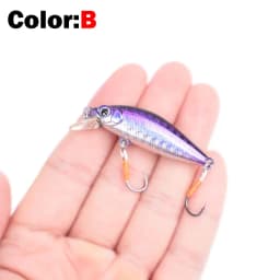 1pcs 4.5cm 3.g Fishing Lure Quality Mini Minnow Lure 3D Eyes Plastic Hard Bait Pesca Artificial Wobblers Crankbait Fishing Baait