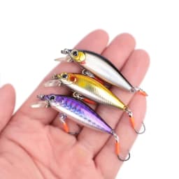 1pcs 4.5cm 3.g Fishing Lure Quality Mini Minnow Lure 3D Eyes Plastic Hard Bait Pesca Artificial Wobblers Crankbait Fishing Baait