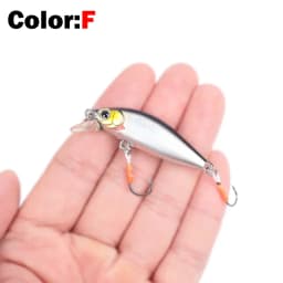 1pcs 4.5cm 3.g Fishing Lure Quality Mini Minnow Lure 3D Eyes Plastic Hard Bait Pesca Artificial Wobblers Crankbait Fishing Baait