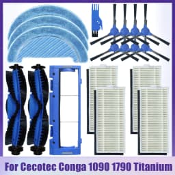 For Cecotec Conga 1090 1790 Titanium Ultra Vacuum Cleaner Replacement Main Brush Hepa Filter Mop Cloth Roller Brush Cover Parts