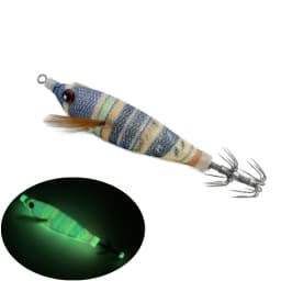 Luminous Wooden Shrimp Squid 6g/80mm EGI Jigging Lure Octopus Shrimp Cuttlefish Squid Fishing lure Bait Japan Hook