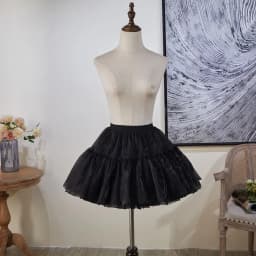 35Cm Underskirt Black Petticoat Lolita Soft Yarn Boneless Skirt Support Daily Cosplay Violence Carmen Soft Korea Japan