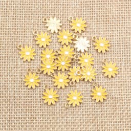 20Pcs 10x13mm Cute Alloy Metal Drop Oil Colorblock Daisiy Charm Flower Plant Pendant For DIY Bracelet Necklace Jewelry Making