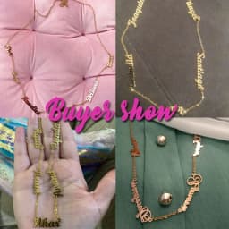 Trendy Custom Multiple Names Necklace Personalized Stainless Steel Chain 6 Nameplates Pendants Necklaces Fashion Party Gift