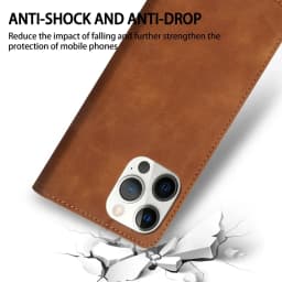 Wallet Skin Friendly Magnetic Flip With Card Slot Leather Case For iPhone Air 17 Pro Max 16e 16 15 Plus 14 13 12 11 XR Cover