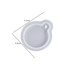Vintage Heart Round Silicone Resin Mould Keychain Pendant Pet Dog Pendant DIY Crystal Epoxy Mould Jewelry Making Casting Mould