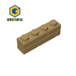 Gobricks MOC Compatible Assembles Particles 15533 Brick Special 1 x 4 with Masonry Brick Building Block Parts Educational Toy
