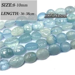 Wholesale Various Natural Blue Stone Beads Aquamarine Faceted Rondelle Square Irregular Round for Jewelry Making Diy Bracelet