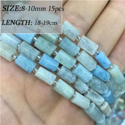 Wholesale Various Natural Blue Stone Beads Aquamarine Faceted Rondelle Square Irregular Round for Jewelry Making Diy Bracelet