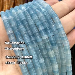 Wholesale Various Natural Blue Stone Beads Aquamarine Faceted Rondelle Square Irregular Round for Jewelry Making Diy Bracelet