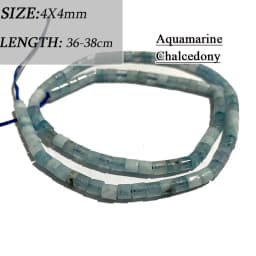 Wholesale Various Natural Blue Stone Beads Aquamarine Faceted Rondelle Square Irregular Round for Jewelry Making Diy Bracelet