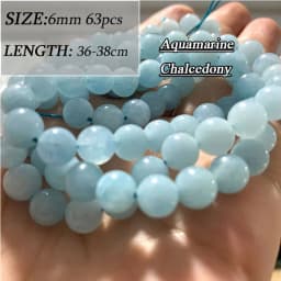 Wholesale Various Natural Blue Stone Beads Aquamarine Faceted Rondelle Square Irregular Round for Jewelry Making Diy Bracelet