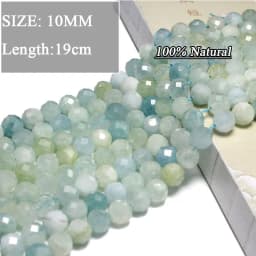 Wholesale Various Natural Blue Stone Beads Aquamarine Faceted Rondelle Square Irregular Round for Jewelry Making Diy Bracelet