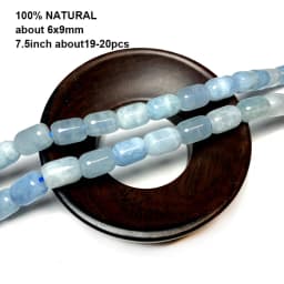 Wholesale Various Natural Blue Stone Beads Aquamarine Faceted Rondelle Square Irregular Round for Jewelry Making Diy Bracelet