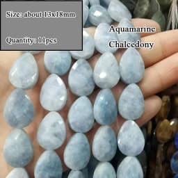Wholesale Various Natural Blue Stone Beads Aquamarine Faceted Rondelle Square Irregular Round for Jewelry Making Diy Bracelet