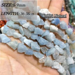 Wholesale Various Natural Blue Stone Beads Aquamarine Faceted Rondelle Square Irregular Round for Jewelry Making Diy Bracelet