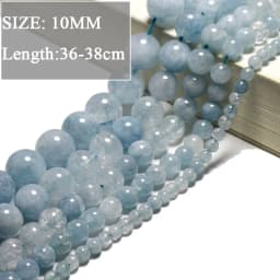 Wholesale Various Natural Blue Stone Beads Aquamarine Faceted Rondelle Square Irregular Round for Jewelry Making Diy Bracelet