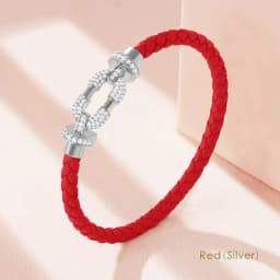 MOONLIGHT Women's Trendy Round Metal Brand Genuine Braided Leather Bracelet Cubic Zirconia Bracelet Female Jewelry Accessories