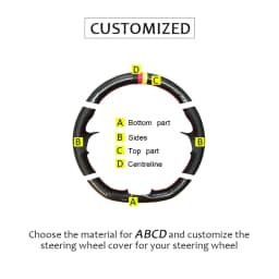 CARDAK Black Artificial Leather Steering Wheel Cover for Mercedes Benz W176 W246 W205 C117 C218 W447 Steering Wheel Trim Cover