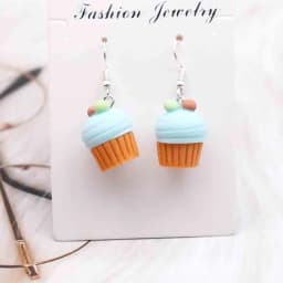 17*23mm Earring For Women Resin Handmade Simulation Cupcakes Cute Charms Drop Earrings Funny Gift