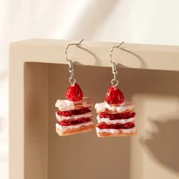 17*23mm Earring For Women Resin Handmade Simulation Cupcakes Cute Charms Drop Earrings Funny Gift