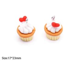 17*23mm Earring For Women Resin Handmade Simulation Cupcakes Cute Charms Drop Earrings Funny Gift