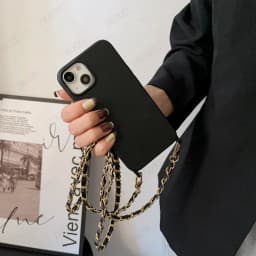 Crossbody Lanyard Leather Chain Cord Liquid Silicone Case For iPhone 16 15 13 12 Mini 11 14 Pro Max XS XR X 8 7 Plus Soft Cover