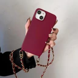 Crossbody Lanyard Leather Chain Cord Liquid Silicone Case For iPhone 16 15 13 12 Mini 11 14 Pro Max XS XR X 8 7 Plus Soft Cover