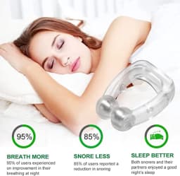 Anti Snoring Device Silicone Nose Clip Magnetic Sleep Tray Aid Improve Sleeping Easy Breathe Apnea Guard Night Devices