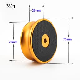 Hifi Record Player Weight Stabilizer for Vinyl LP Turntable Tall, Silver Gold Black