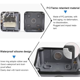 IP66 Home Garden Waterproof Switch Outdoor Dust-proof Wall Switch 1/2 Gang Push Button Power Switch 20A Self-reset switch DIY GO