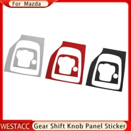 Carbon Fiber Car Gear Head Shift Knob Panel Cover Trim Sticker for Mazda 3 Axela 2014 2015 2016 2017 2018 2019 Accessories