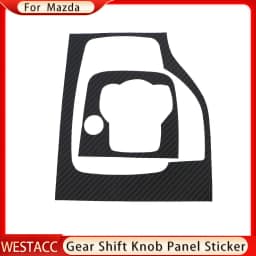 Carbon Fiber Car Gear Head Shift Knob Panel Cover Trim Sticker for Mazda 3 Axela 2014 2015 2016 2017 2018 2019 Accessories