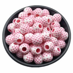 10 pcs/lot 14mm Big Hole Round Acrylic Beads Hair Braid Necklace Bracelet Pendant Jewelry Making