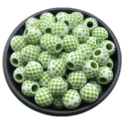 10 pcs/lot 14mm Big Hole Round Acrylic Beads Hair Braid Necklace Bracelet Pendant Jewelry Making