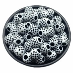 10 pcs/lot 14mm Big Hole Round Acrylic Beads Hair Braid Necklace Bracelet Pendant Jewelry Making