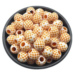10 pcs/lot 14mm Big Hole Round Acrylic Beads Hair Braid Necklace Bracelet Pendant Jewelry Making