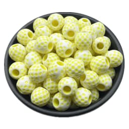 10 pcs/lot 14mm Big Hole Round Acrylic Beads Hair Braid Necklace Bracelet Pendant Jewelry Making