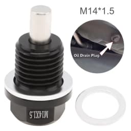 M12x1.5 / M14x1.5 Magnetic Oil Drain Plug Oil Drain Sump Nut Aviation Aluminum with Washer Gasket Oil Drain Bolt Car Accessories