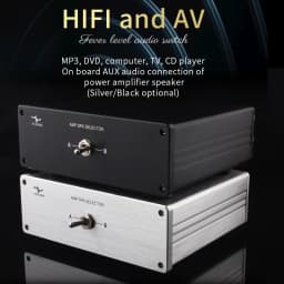 YYAUDIO 2 In 1 Out Amplifier Audio Switcher Lossless Speaker Selector With Gold-Plated Terminals for Home Theater Amplifier