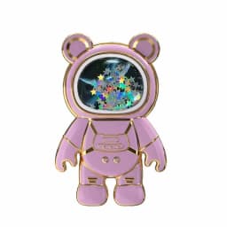 Quicksand Space Bear Phone Stand Holder For Samsung XIAOMI HUAWEI iPhone OPPO Case Cartoon Mobile Phone Sticker Holder Bracket