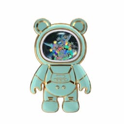 Quicksand Space Bear Phone Stand Holder For Samsung XIAOMI HUAWEI iPhone OPPO Case Cartoon Mobile Phone Sticker Holder Bracket
