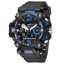 SMAEL Men Watches 50m Waterproof Sports Watch Military Man Sports Watch Digital 8072 Dual Display Watch Quartz Led Digital