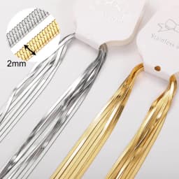 10pcs/set Stainless Steel Gold Color Necklace For Women 45cm Chain DIY Jewelry Accessories Making Materials Handmade Supplies