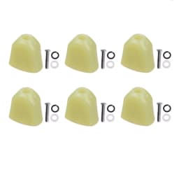 Set of 6 Plastic Trapezoid Hand Guitar Tuning Pegs Head Buttons with Screws Washer Parts for Acoustic and Electric Guitars